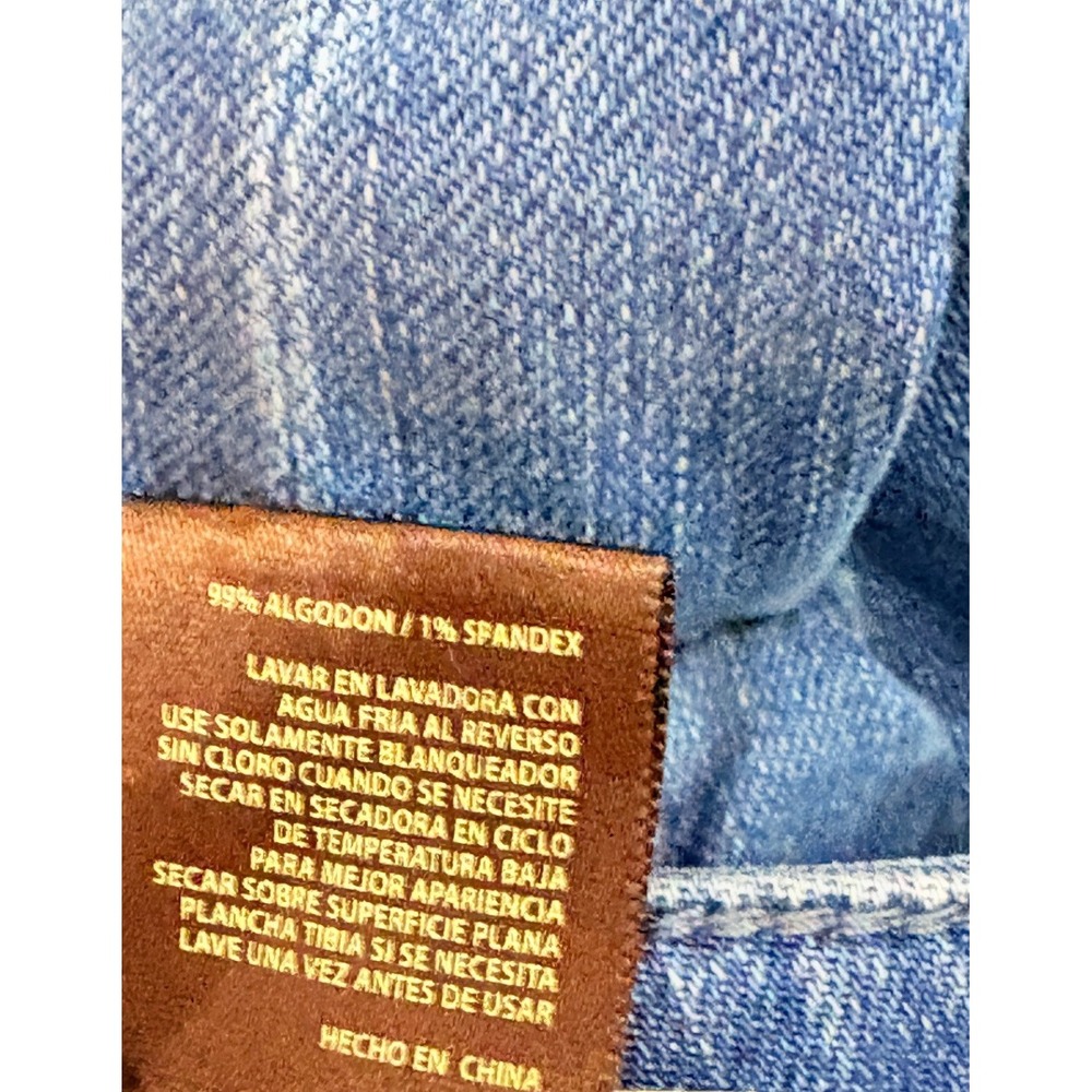 KUT from the Kloth Crop Straight Leg Jeans Blue Medium Wash Raw Hem Womens 6 - Picture 9 of 10